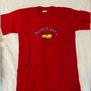 African Asante Sana Red Shirt NWOT